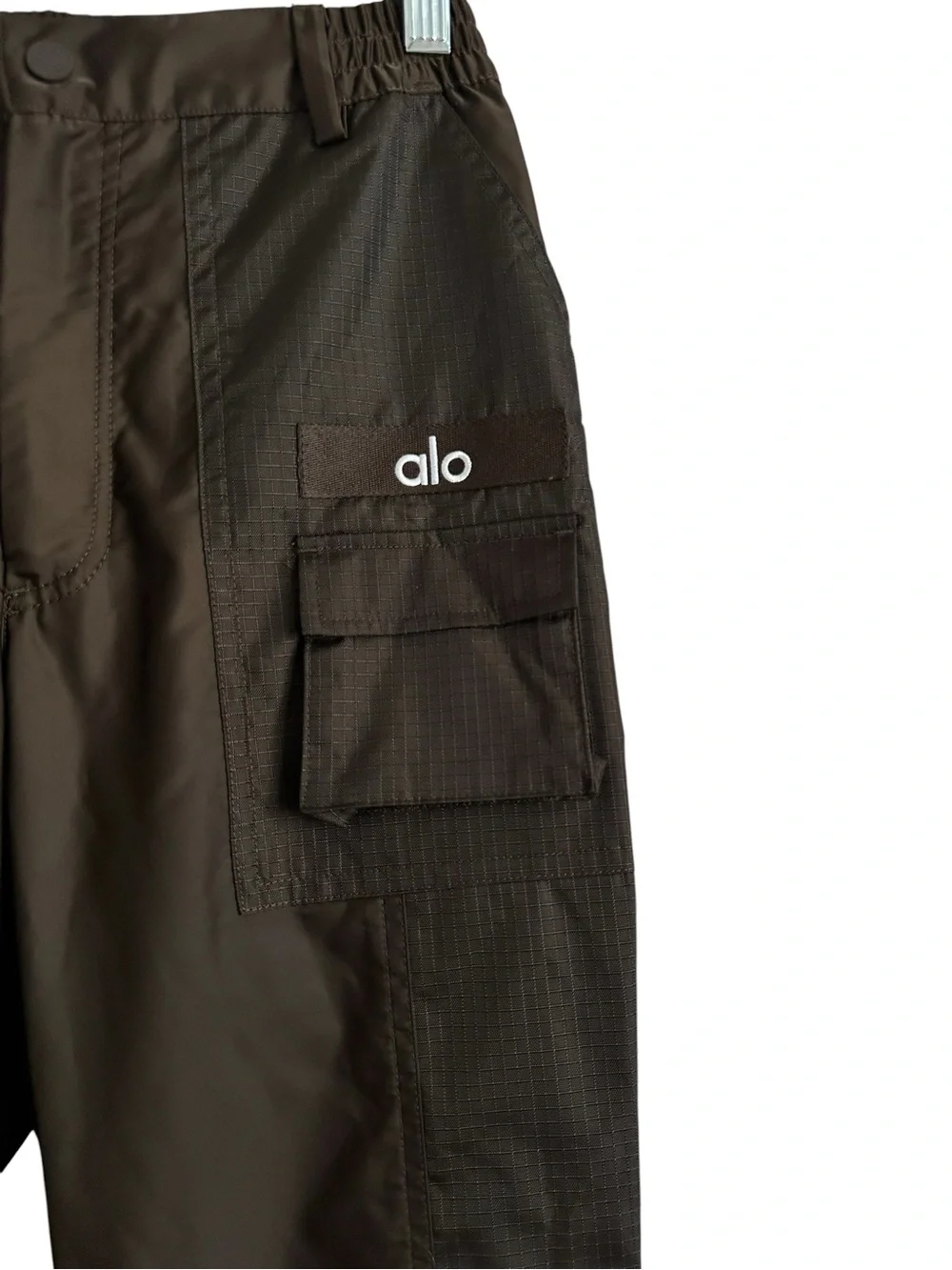 Alo Yoga Blaze Trouser Pants Espresso Brown Ripstop Utility Straight Size XS
